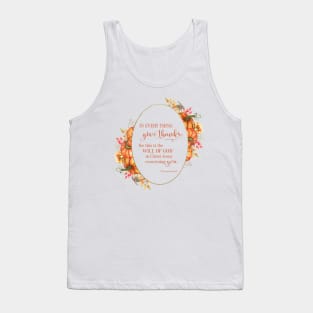 In Every Thing Give Thanks Wreath Tank Top